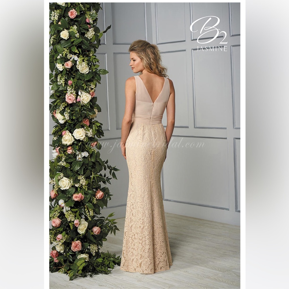 B2 BRIDESMAIDS BY JASMINE B193064, Sandstone, Size 12